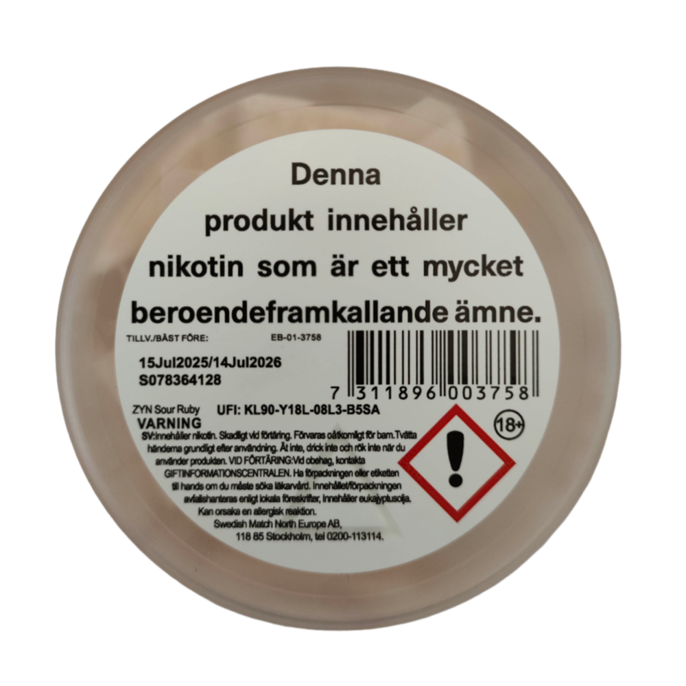 ZYN Sour Ruby Slim 11mg