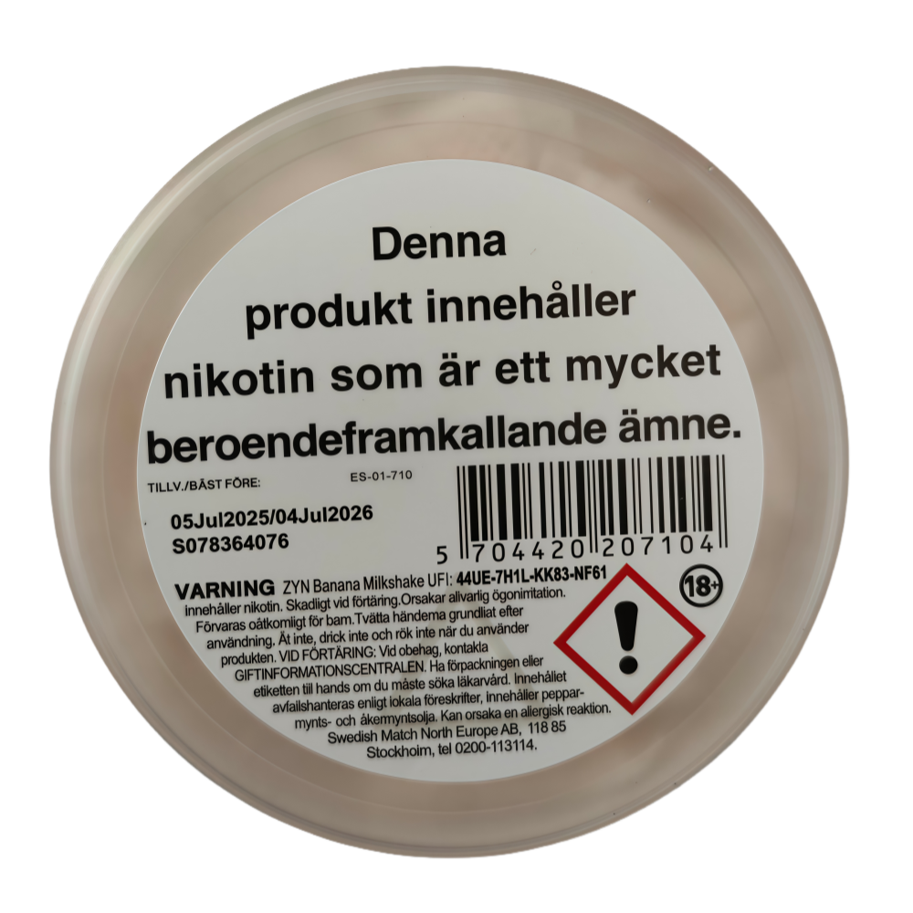 Zyn Banana Milkshake 9mg