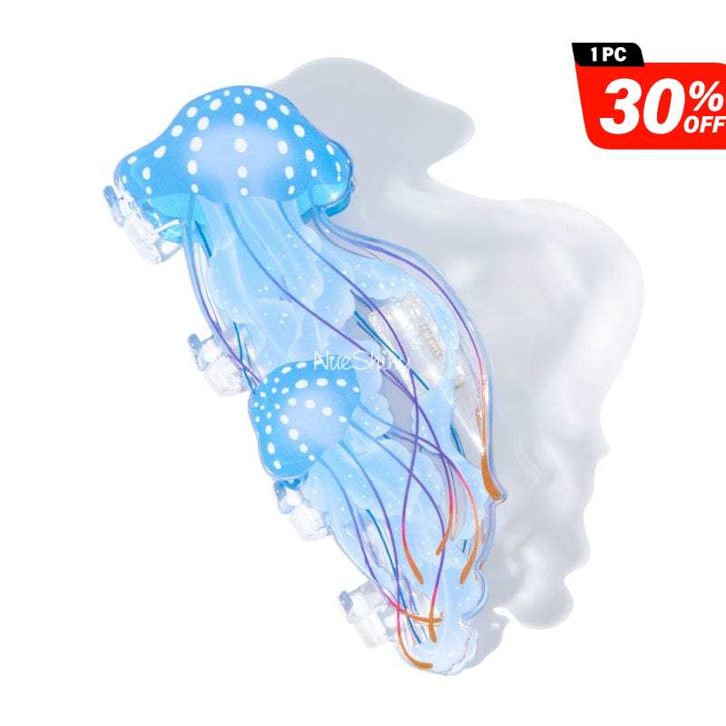 Jumbo Blue-Golden Jellyfish-Pacific Sea Nettle Hair Claw Clips