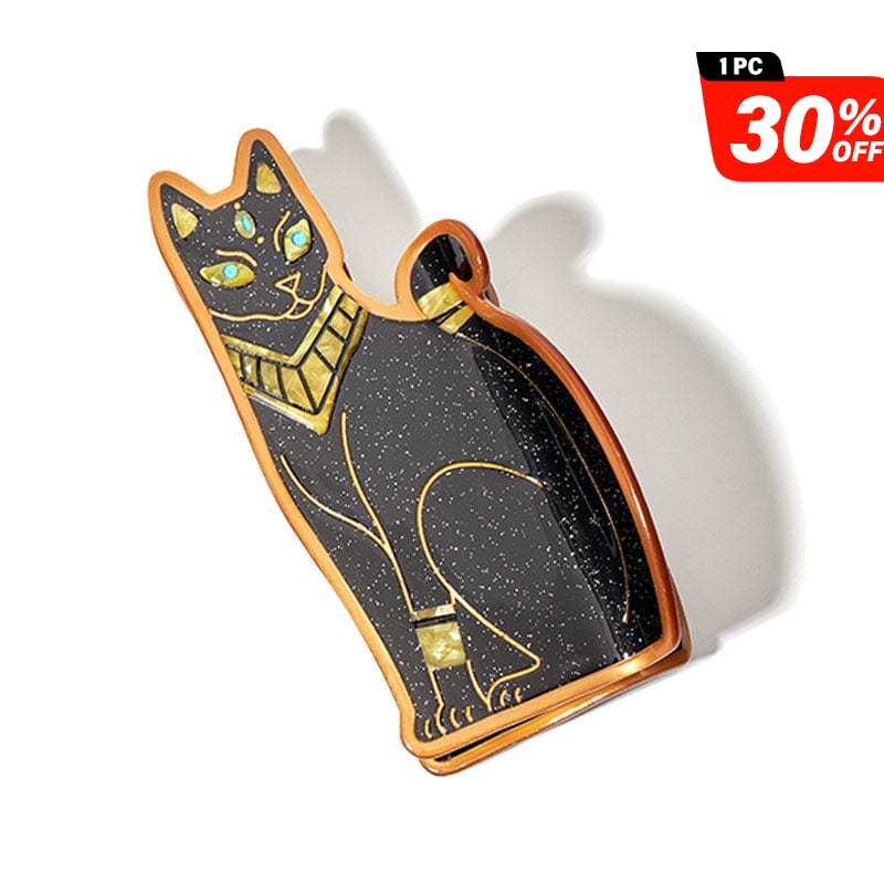 Jumbo Bastet the Black Cat Hair ClawHair Claw Clips