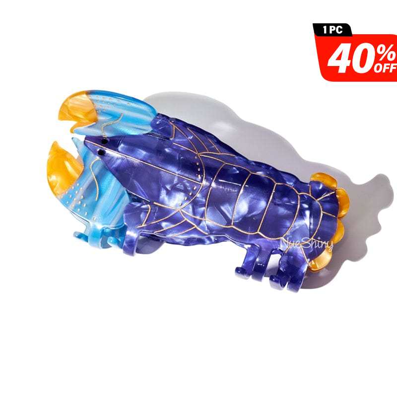 Jumbo France Blue Lobster Hair Claw Clips
