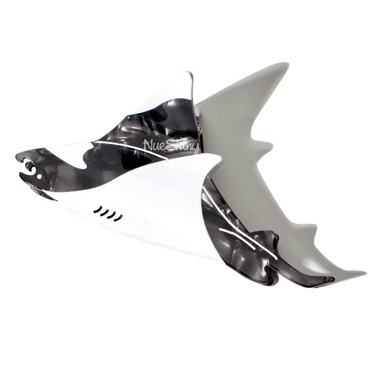 Jumbo Black Manta Ray Hair Claw Clips