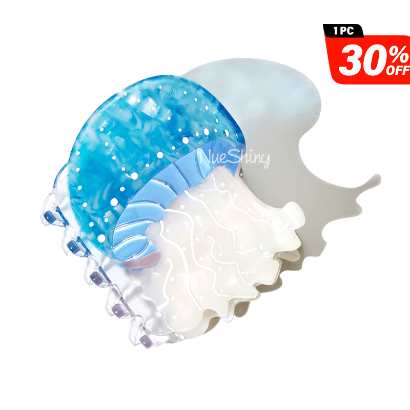 Medium Blue Jellyfish Hair Claw Clips