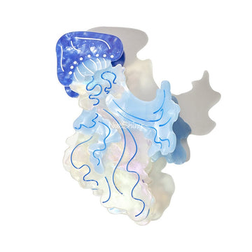 Jumbo Blue Giant Jellyfish Hair Claw Clips