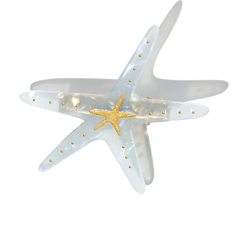 Small Blue Starfish Hair Clip