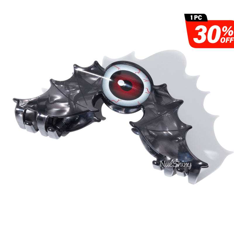 Jumbo Evil Eye Flying Bat Hair Claw Clips