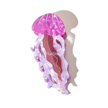 Large Sunset Jellyfish Hair Claw Clips