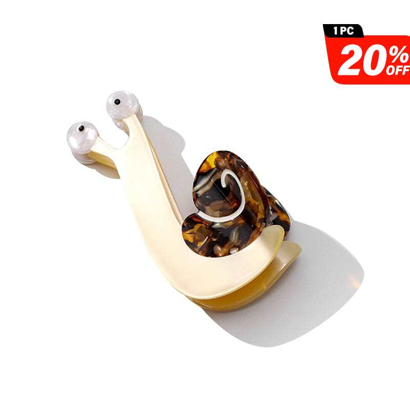 Medium Off-white Cartoon Snail Hair Claw Clips