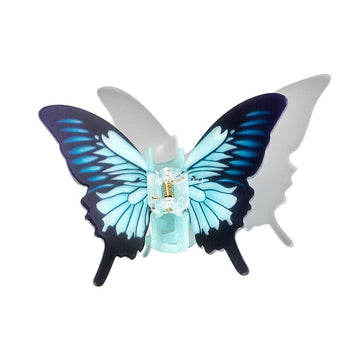 Large Wings of Wonder Blue Vivid Butterfly Hair Claw