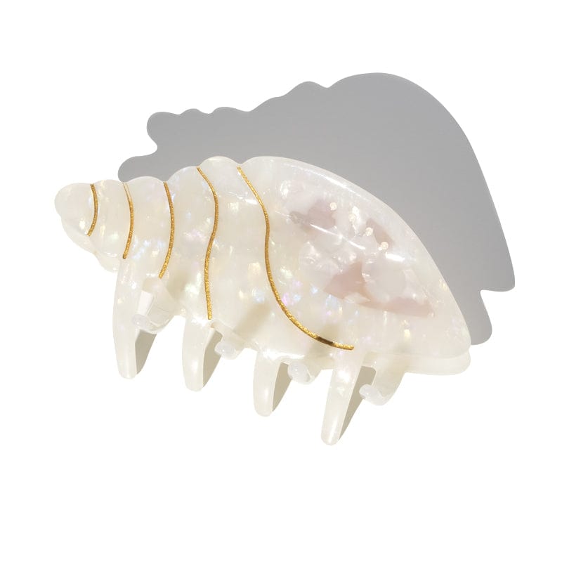 Jumbo Pink Conch Hair Claw Clips