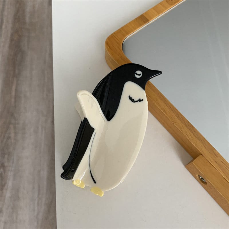 Medium Penguin Hair Claw Clips