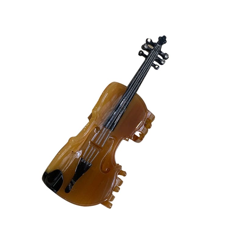 Large  Caramel Violin Hair Claw Clips