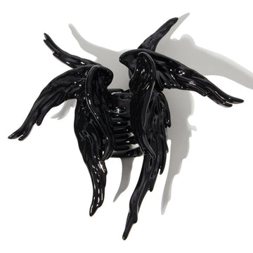 Jumbo Shiny Black Angel Hair Claw Clips