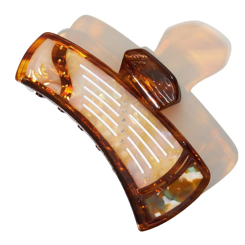 Large Amber Crane – Zither Hair Claw Clips