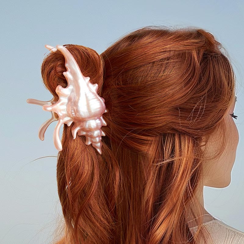 New Process Pink Conch Hair Claw Clips