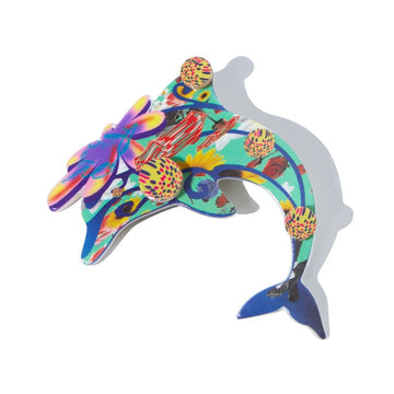 Medium Green Ripple Hair Clip