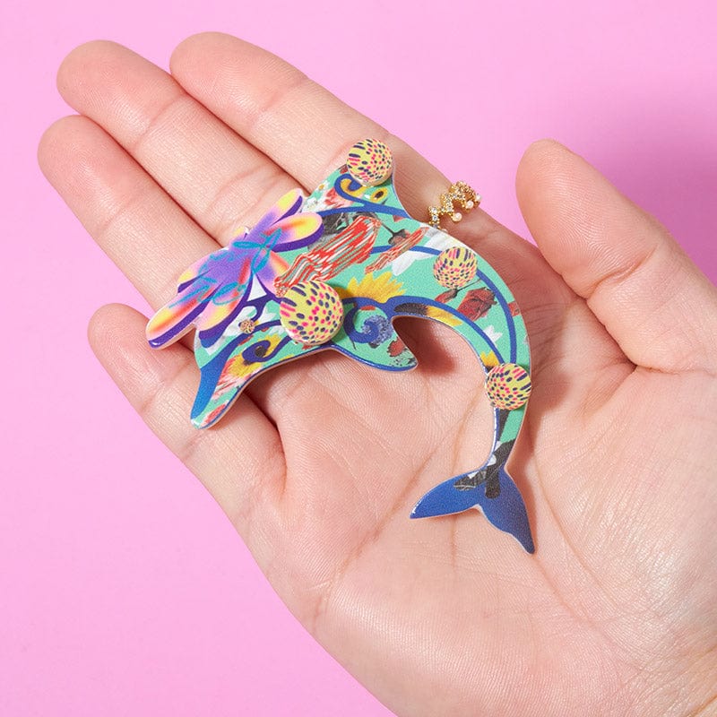 Medium Green Ripple Hair Clip