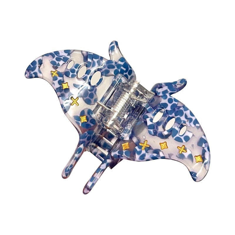 Small Manta Ray Lake Hair Claw Clips