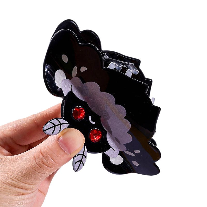 Large Black Owl Hair Claw Clips