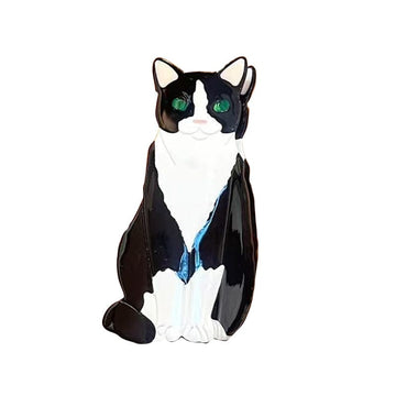 Medium Tuxedo Cat Hair Claw Clips
