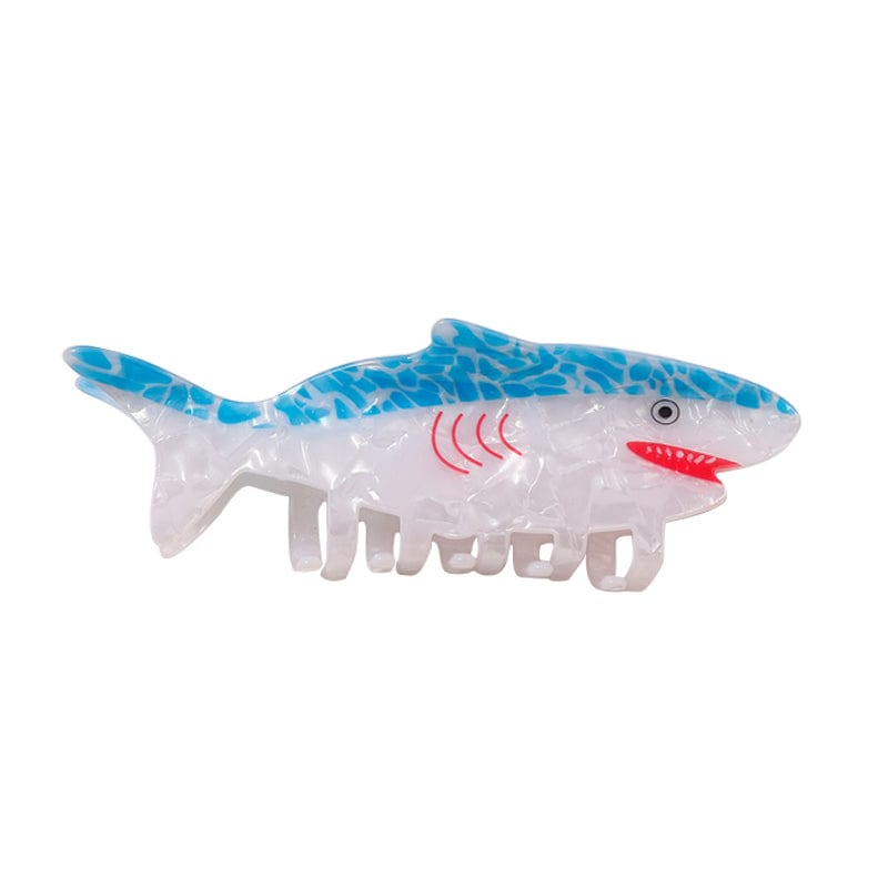 Large Ice Blue Shark Hair Claw Clips