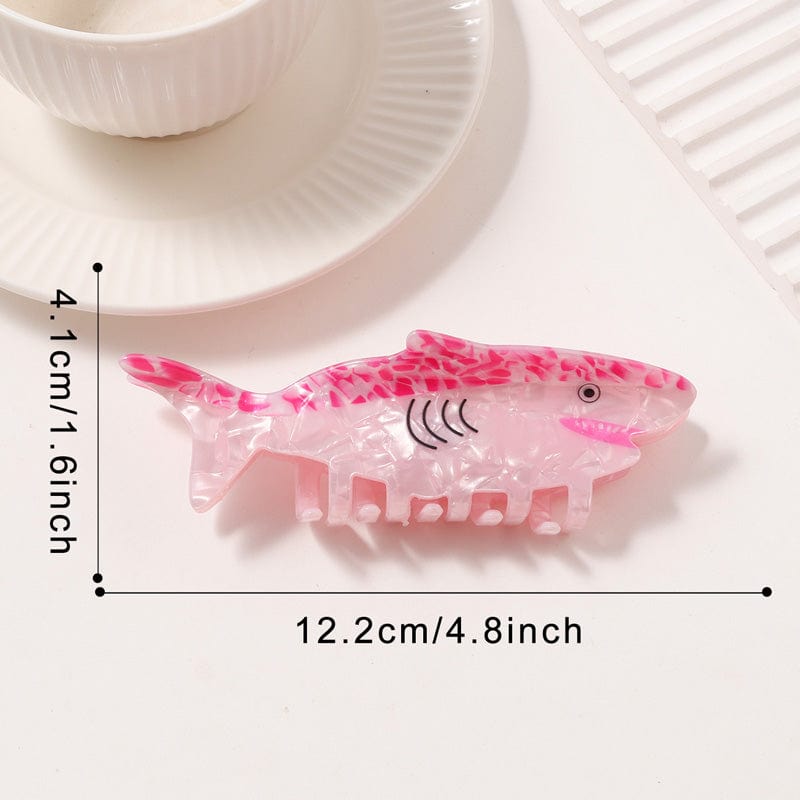 Large Pink Harmony Shark Hair Claw Clips
