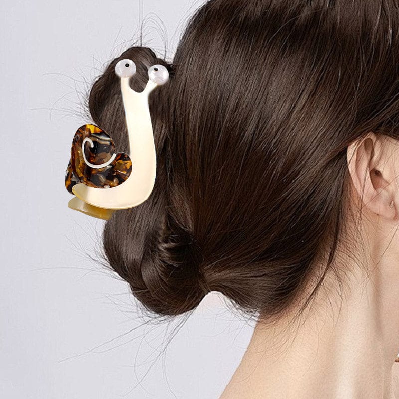 Medium Off-white Cartoon Snail Hair Claw Clips