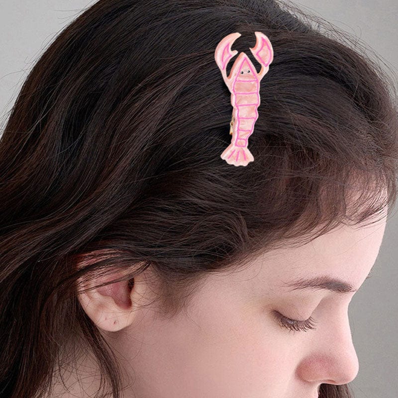 Medium Pink Crawfish Hair Claw Clips