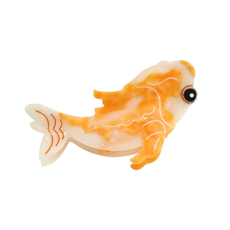 Large Yellow Cartoon Koi Fish Hair Claw Clips