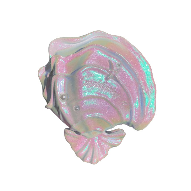 Large Mermaid Pearl White Creamy Clam Hair Claw Clips