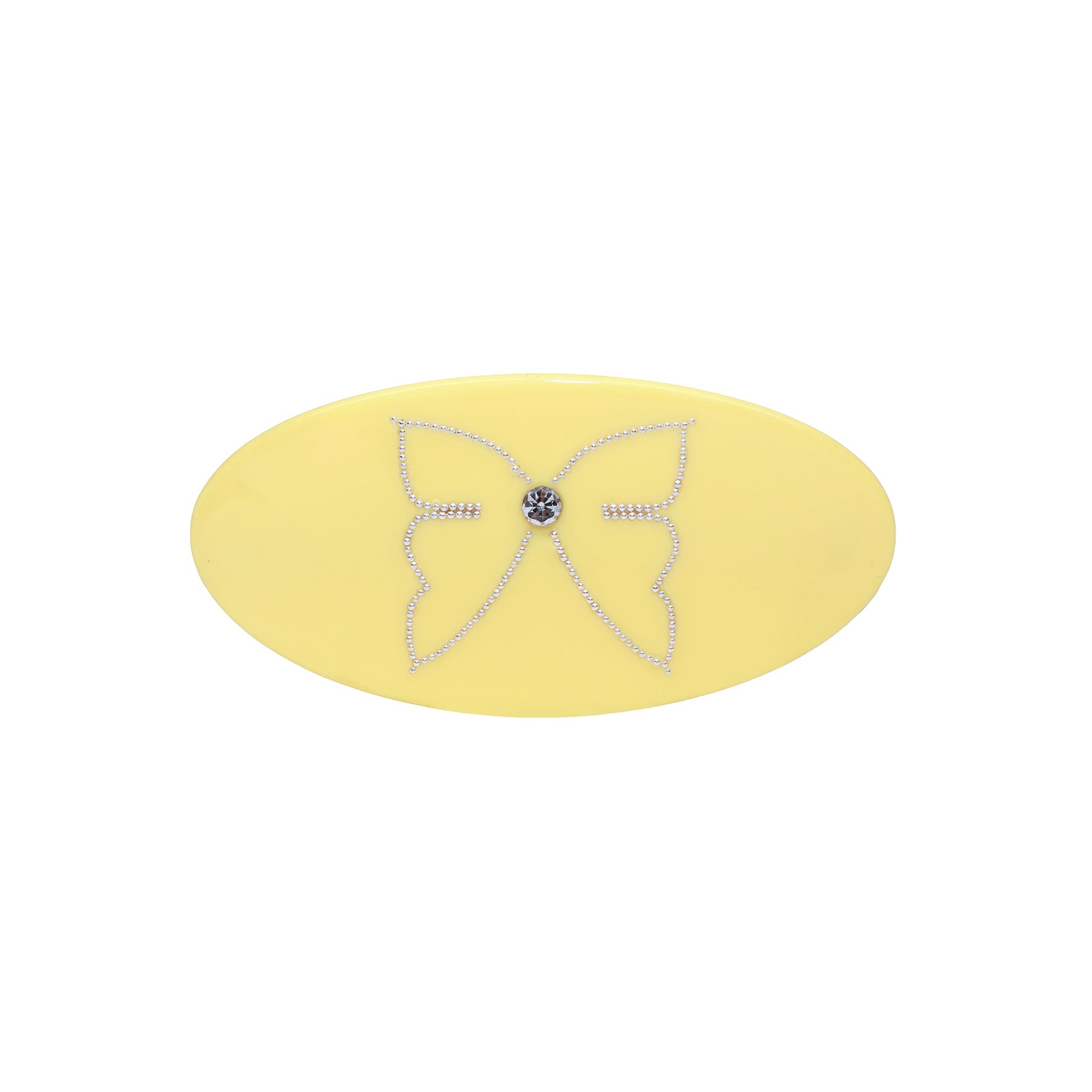 Ponytail Barrette in Lemon Drop