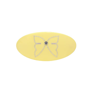 Ponytail Barrette in Lemon Drop